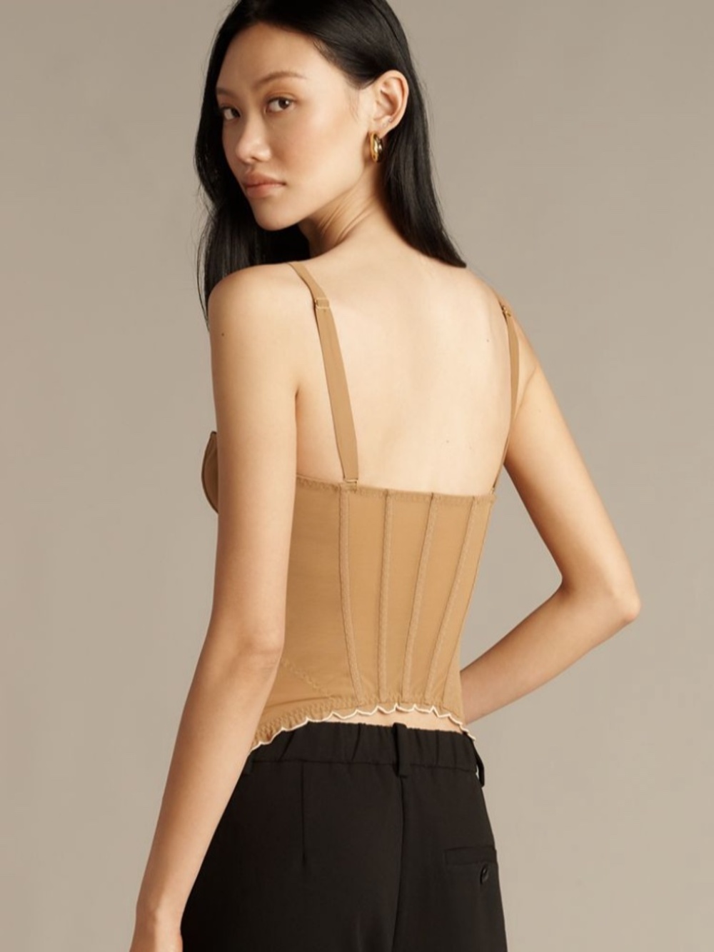 LyreBird Sheer Drop-Waist Corset - Picture 2 of 4
